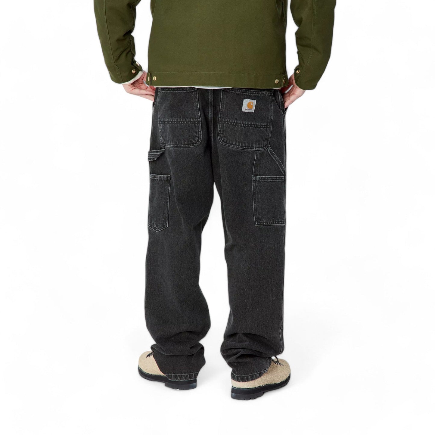 Carhartt Wip Double Knee Pant - Black Stone Washed - Pantaloni di Carhartt Wip | Francis Concept