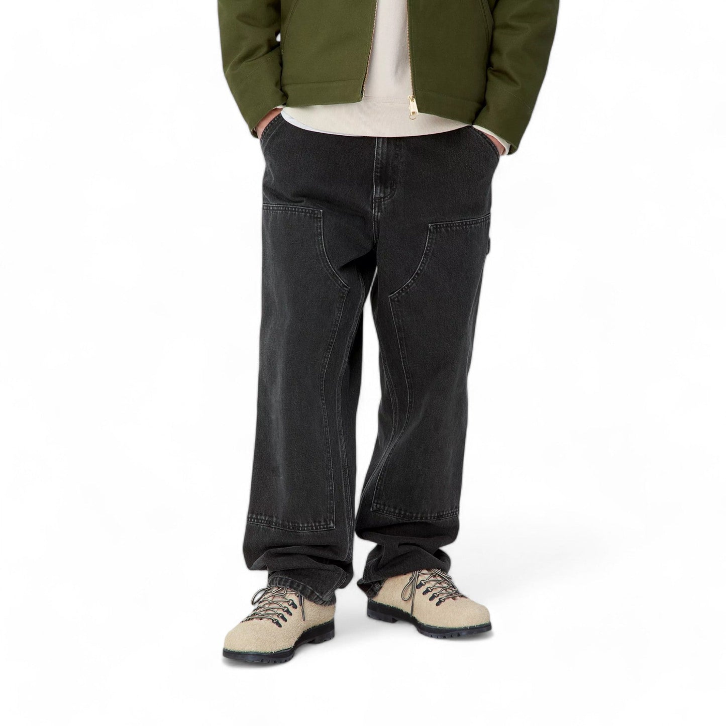 Carhartt Wip Double Knee Pant - Black Stone Washed - Pantaloni di Carhartt Wip | Francis Concept
