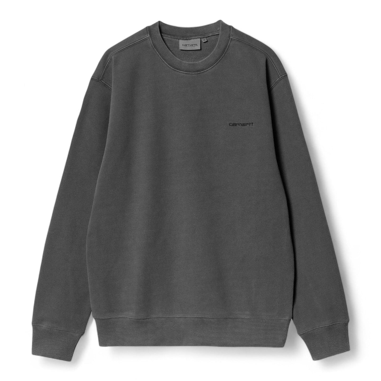 Carhartt Wip Duster Script Sweat - Black (Garment Dyed) - Felpe di Carhartt Wip | Francis Concept