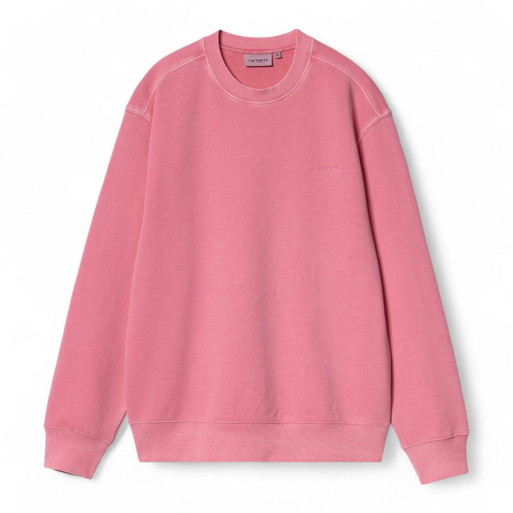 Carhartt Wip Duster Script Sweat - Charm Pink (Garmente Dyed) - Felpe di Carhartt Wip | Francis Concept