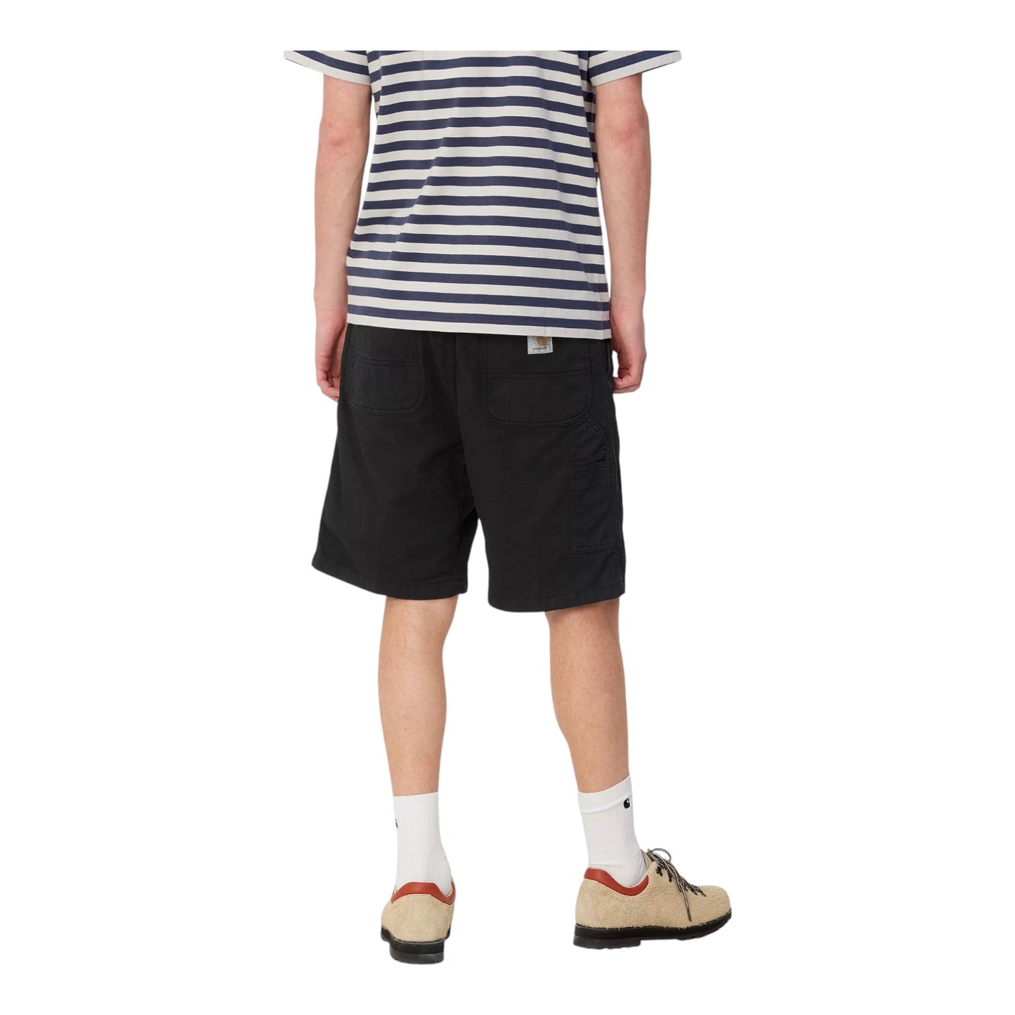 Carhartt Wip Flint Short - Black Garment Dyed - Bermuda di Carhartt Wip | Francis Concept