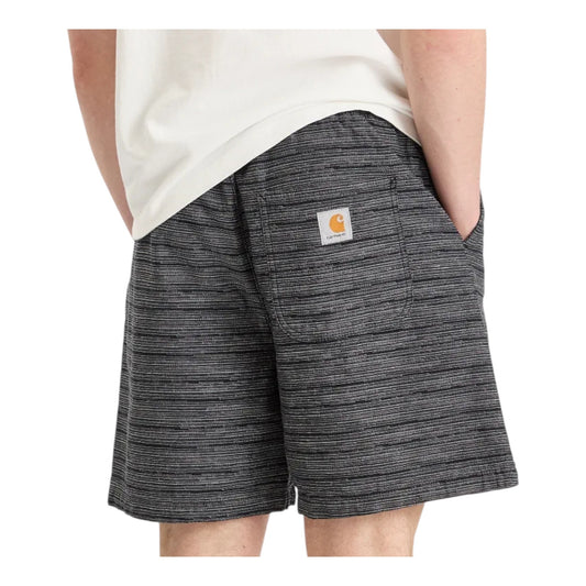 Carhartt Wip Gellar Short - Gellar Stripe / Black Rinsed - Bermuda di Carhartt Wip | Francis Concept