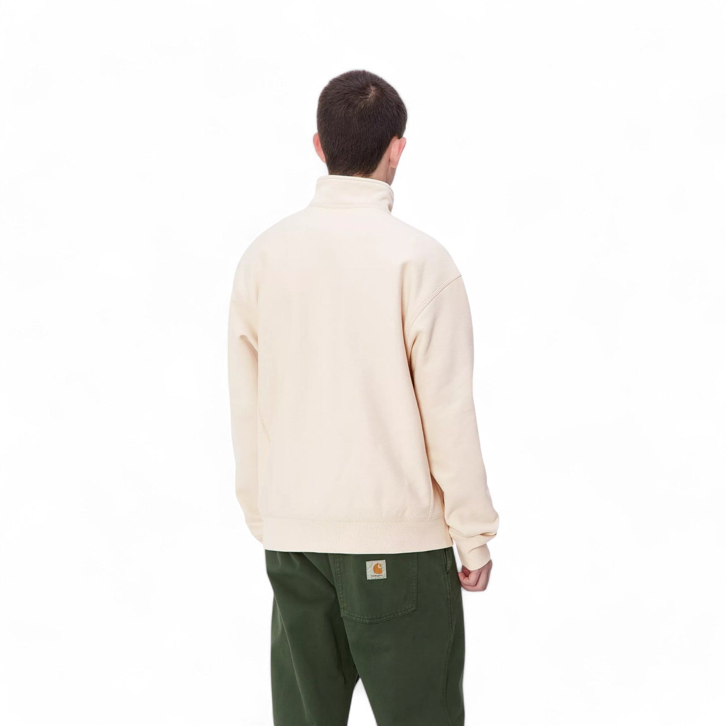 Carhartt Wip Half Zip American Script - Moonbeam - Felpe di Carhartt Wip | Francis Concept