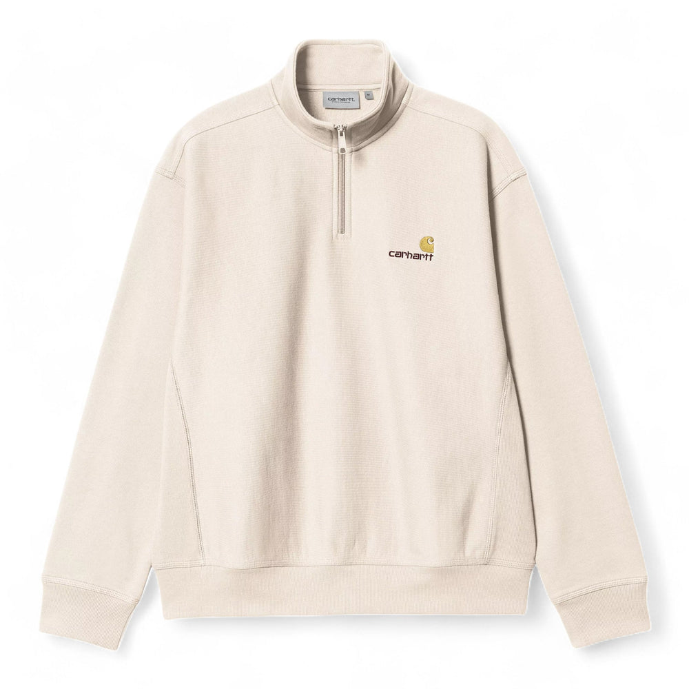 Carhartt Wip Half Zip American Script - Moonbeam - Felpe di Carhartt Wip | Francis Concept