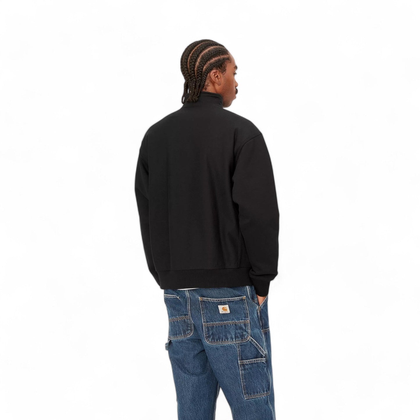 Carhartt Wip Half Zip American Script Sweat - Black - Felpe di Carhartt Wip | Francis Concept