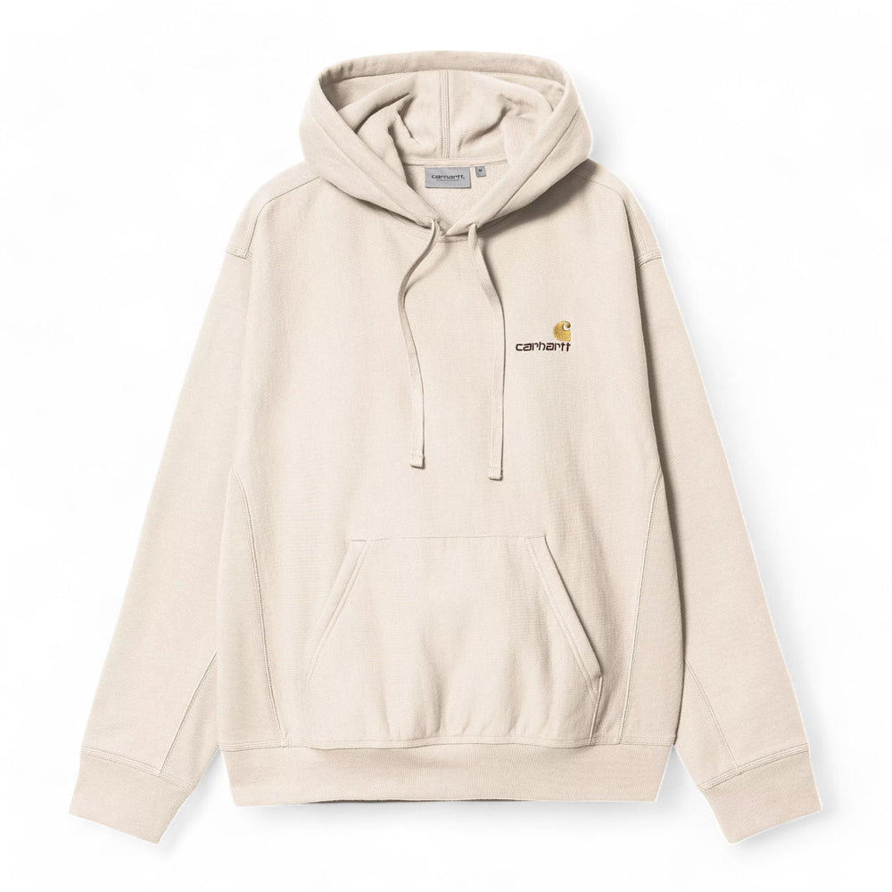 Carhartt Wip Hooded American Script - Moonbeam - Felpe di Carhartt Wip | Francis Concept