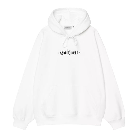 Carhartt Wip Hooded Greatest Hits Sweat - White / Black - Felpe di Carhartt Wip | Francis Concept