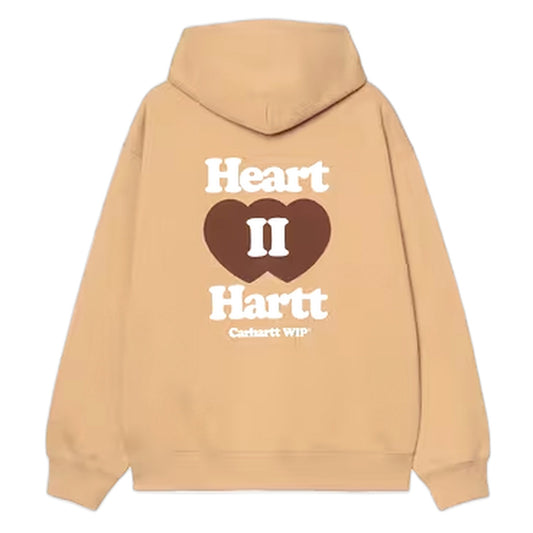 Carhartt Wip Hooded Heart II Hartt Sweat Jacket - Dusty H Brown - Felpe di Carhartt Wip | Francis Concept