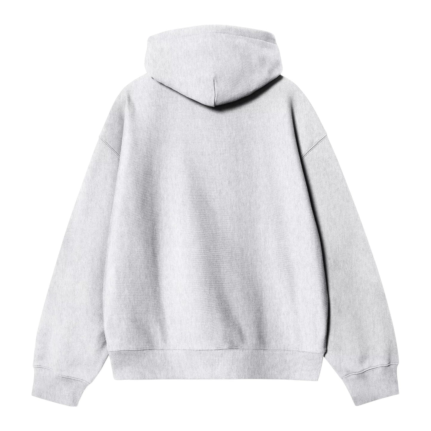Carhartt Wip Hooded Label Script Sweat - Ash Heather - Felpe di Carhartt Wip | Francis Concept
