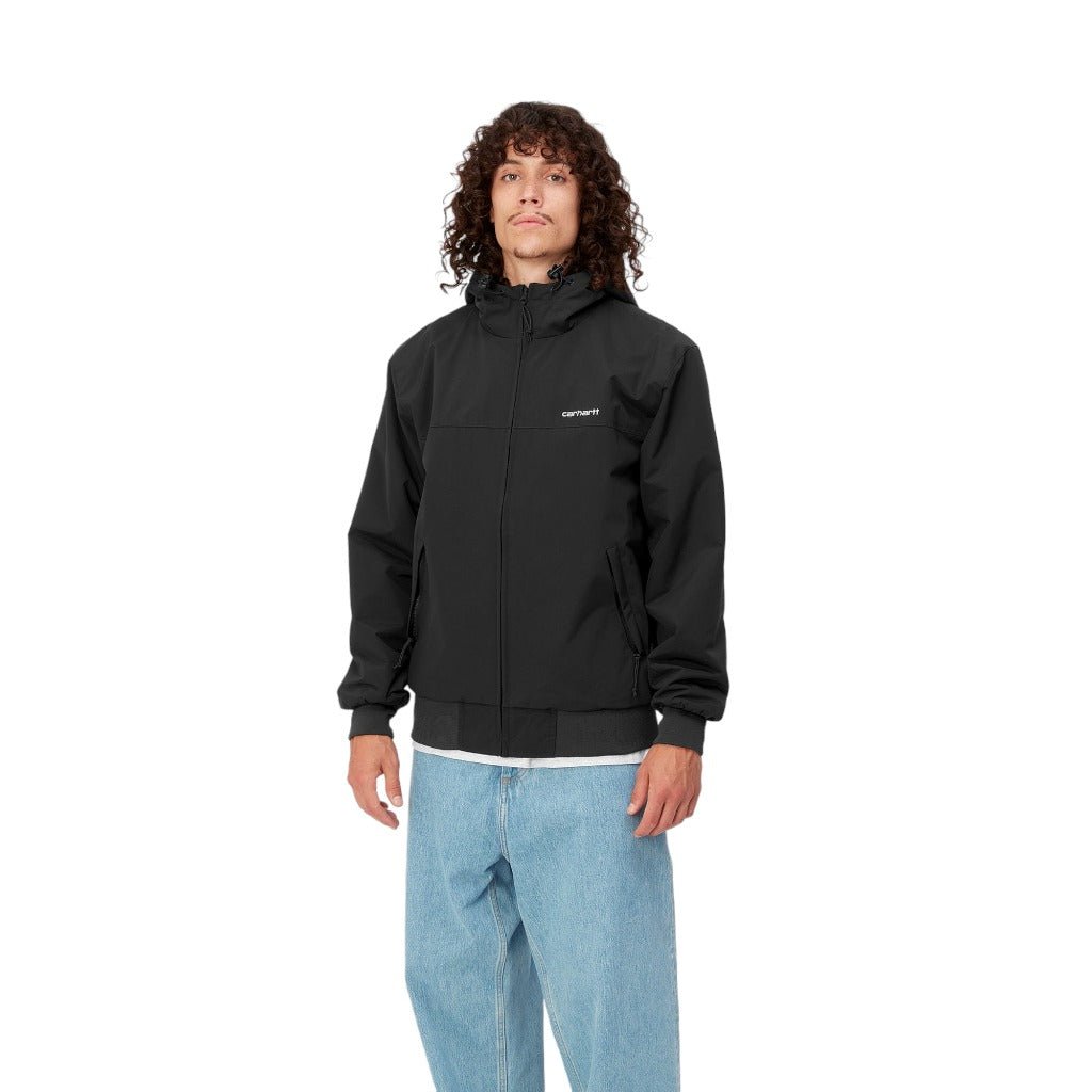 Carhartt Wip Hooded Sail Jacket - Black / White - Giacche di Carhartt Wip | Francis Concept