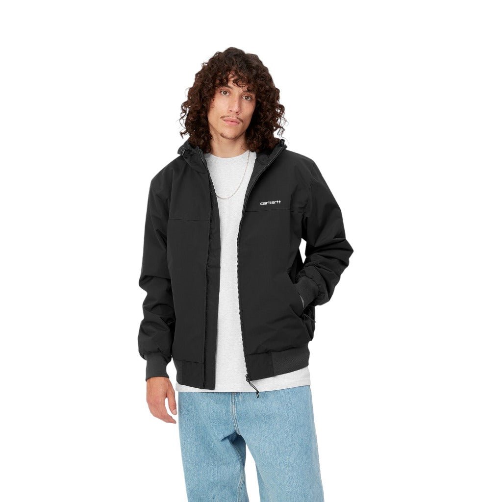 Carhartt Wip Hooded Sail Jacket - Black / White - Giacche di Carhartt Wip | Francis Concept