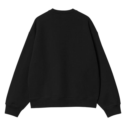 Carhartt Wip Label Script Sweat - Black - Felpe di Carhartt Wip | Francis Concept