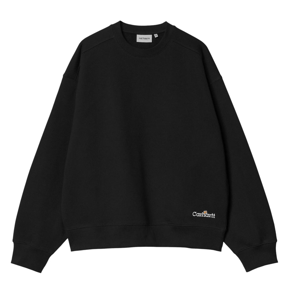 Carhartt Wip Label Script Sweat - Black - Felpe di Carhartt Wip | Francis Concept