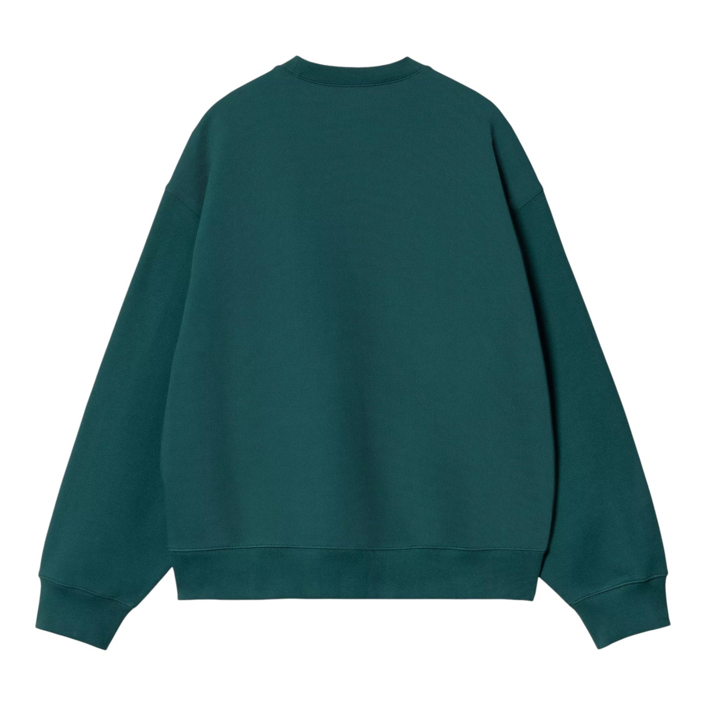 Carhartt Wip Label Script Sweat - Malachite - Felpe di Carhartt Wip | Francis Concept
