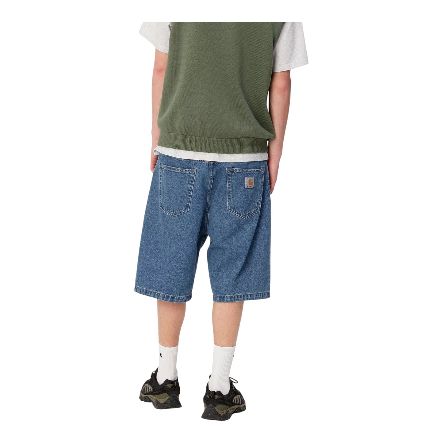 Carhartt Wip Landon Short - Blue Heavy Stone Wash - Bermuda di Carhartt Wip | Francis Concept