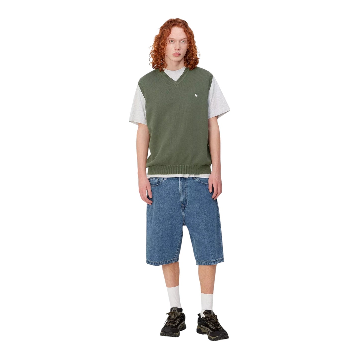 Carhartt Wip Landon Short - Blue Heavy Stone Wash - Bermuda di Carhartt Wip | Francis Concept