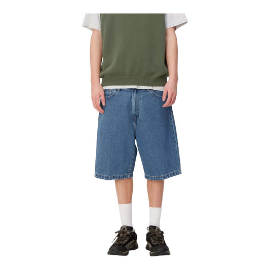 Carhartt Wip Landon Short - Blue Heavy Stone Wash - Bermuda di Carhartt Wip | Francis Concept