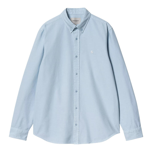 Carhartt Wip L/S Bolton Shirt - Air Sky Garment Dyed - Camicie di Carhartt Wip | Francis Concept