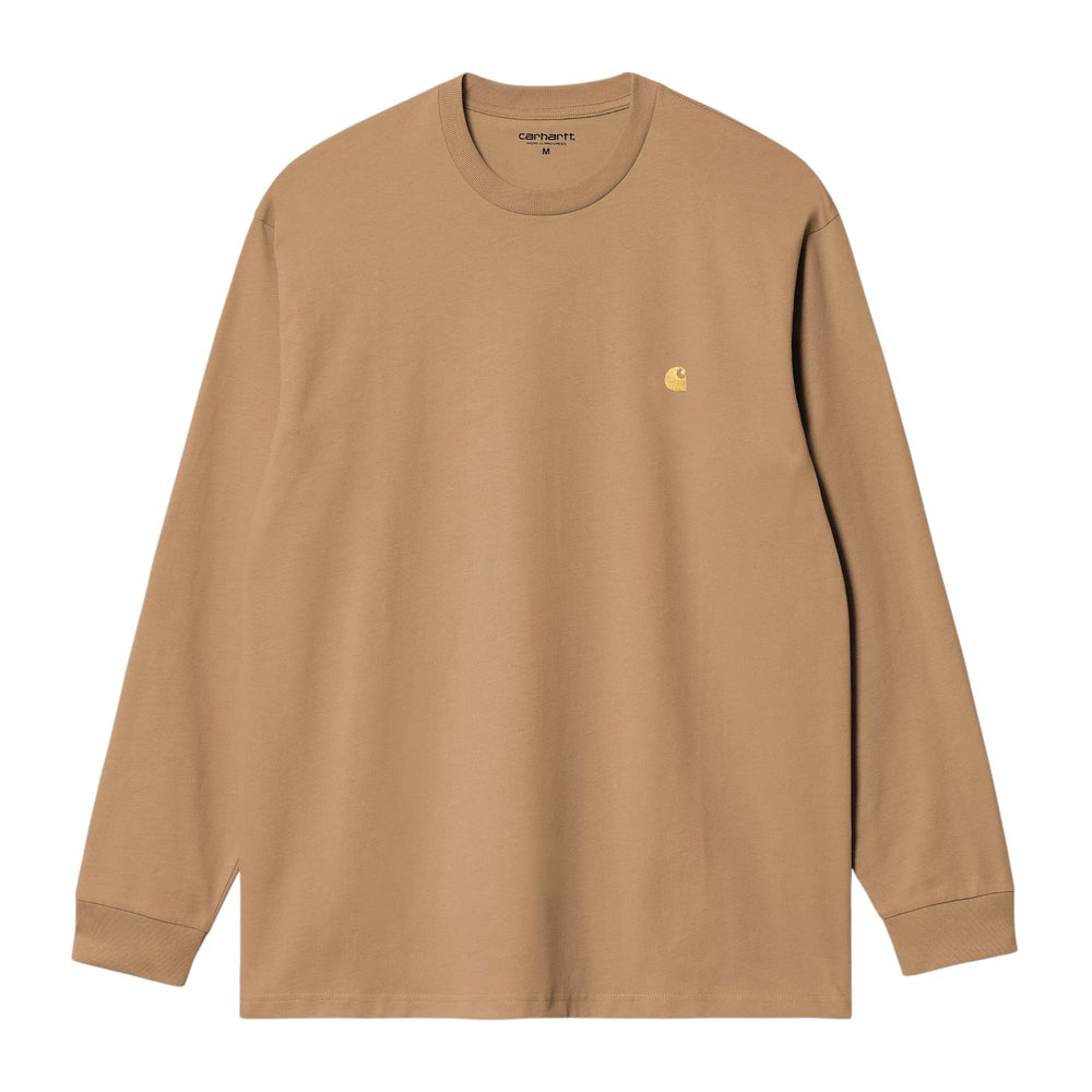 Carhartt Wip L/S Chase T-Shirt - Dusty H Brown - T-Shirt di Carhartt Wip | Francis Concept