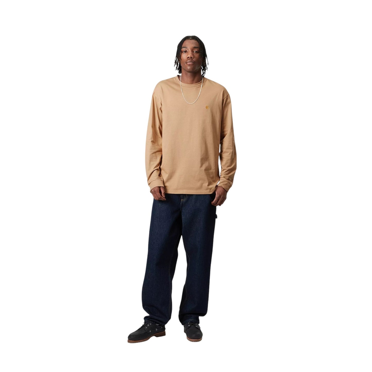 Carhartt Wip L/S Chase T-Shirt - Dusty H Brown - T-Shirt di Carhartt Wip | Francis Concept