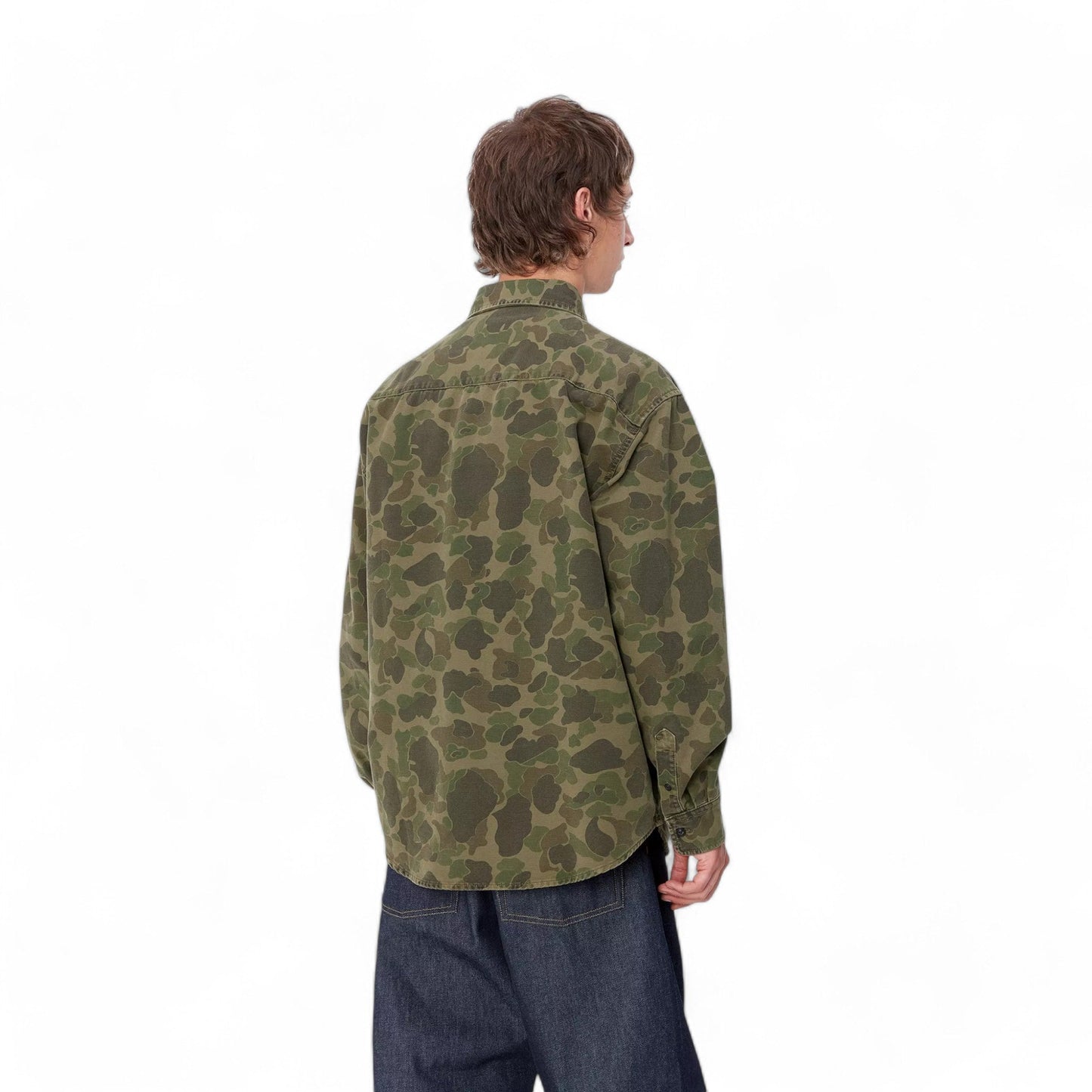 Carhartt Wip L/S Duck Shirt - Camo Duck Green - Camicie di Carhartt Wip | Francis Concept