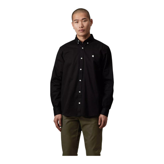 Carhartt Wip L/S Madison Shirt - Black / White - Camicie di Carhartt Wip | Francis Concept