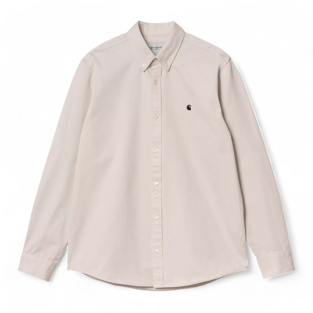Carhartt Wip L/S Madison Shirt - Moonbeam / Black - Camicie di Carhartt Wip | Francis Concept