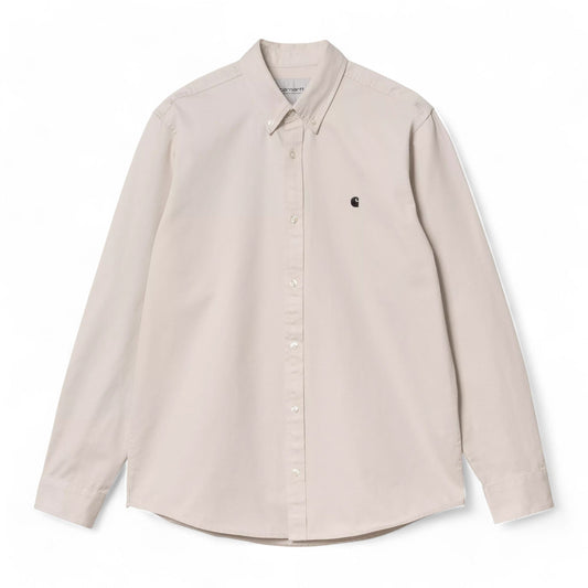Carhartt Wip L/S Madison Shirt - Moonbeam / Black - Camicie di Carhartt Wip | Francis Concept