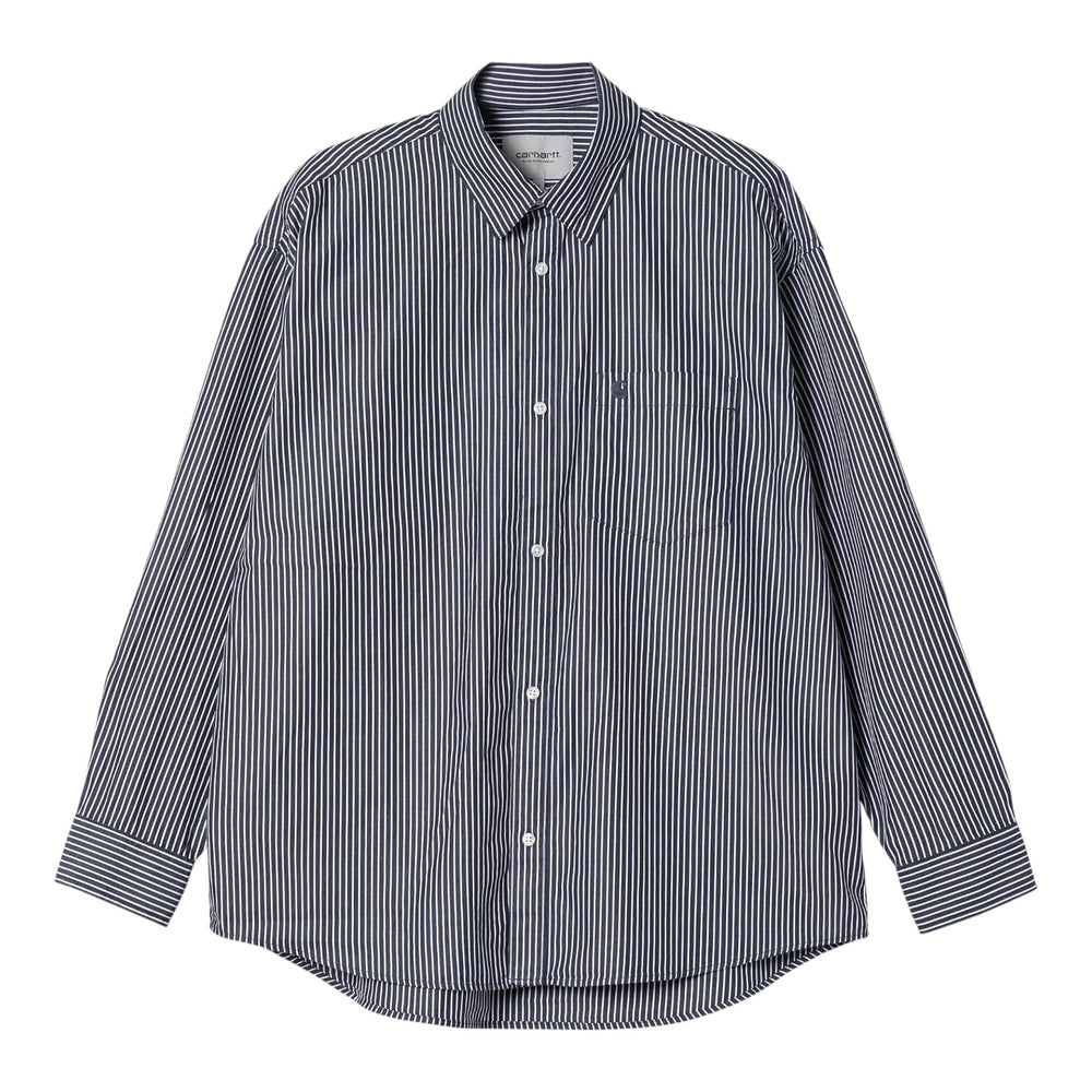 Carhartt Wip L/S Notus Shirt - Arvin Stripe / Space - Camicie di Carhartt Wip | Francis Concept