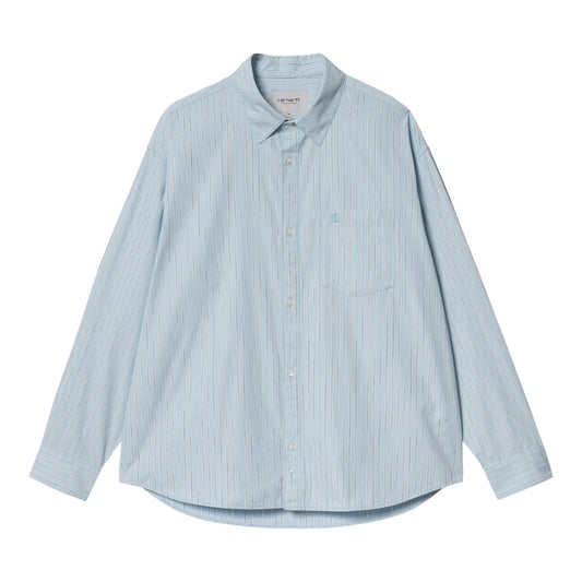Carhartt Wip L/S Notus Shirt - Bova Stripe / Bluebird - Camicie di Carhartt Wip | Francis Concept