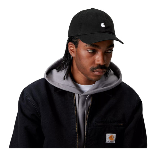 Carhartt Wip Madison Logo Cap - Black / White - Cappelli di Carhartt Wip | Francis Concept