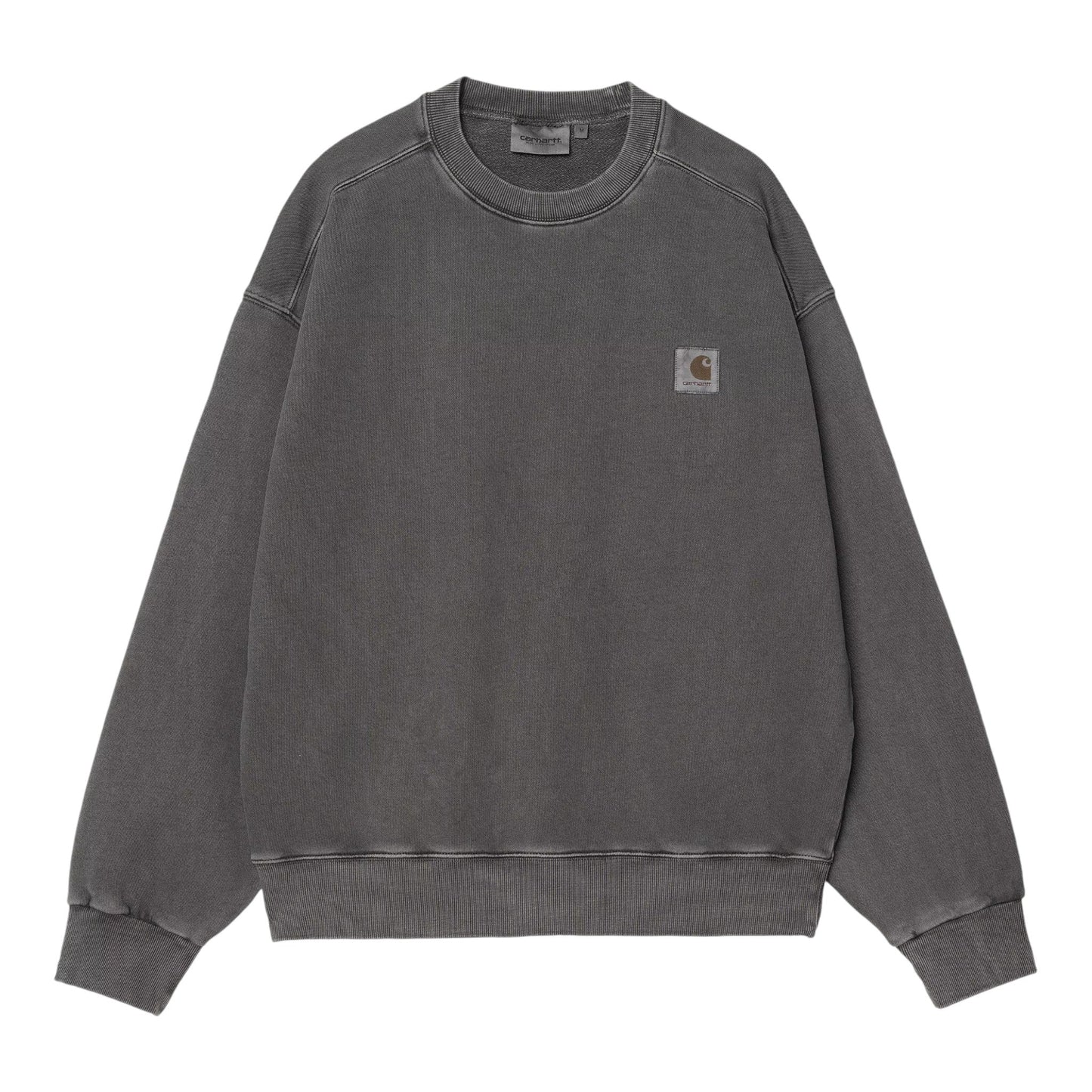 Carhartt Wip Nelson Sweat - Graphite Garment Dyed - Felpe di Carhartt Wip | Francis Concept