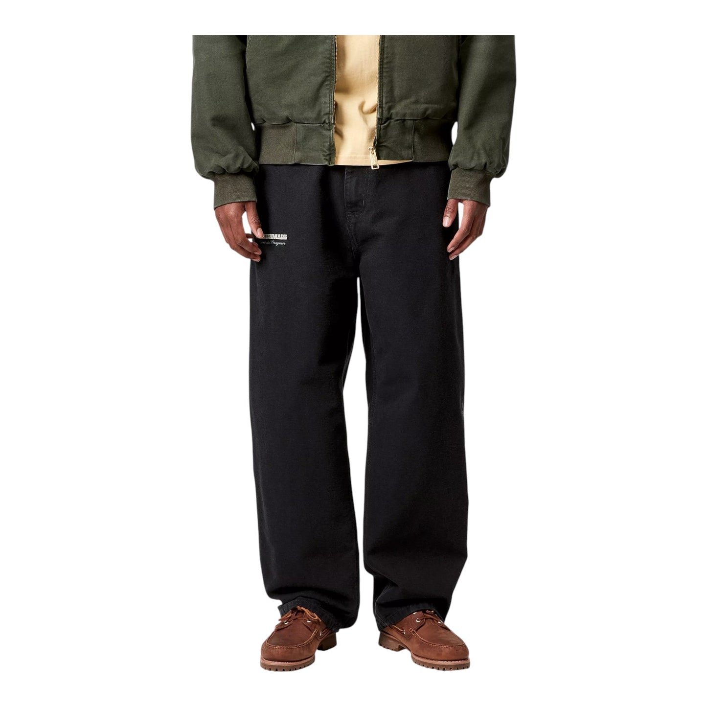 Carhartt Wip OG Single Knee Graphic Pant - Black Heavy Stone Wash - Pantaloni di Carhartt Wip | Francis Concept