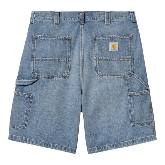 Carhartt Wip Og Single Knee Short - Blue Burst Washed - Bermuda di Carhartt Wip | Francis Concept