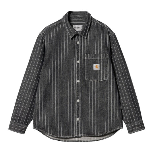 Carhartt Wip Orlean Shirt Jacket - Black / White - Camicie di Carhartt Wip | Francis Concept