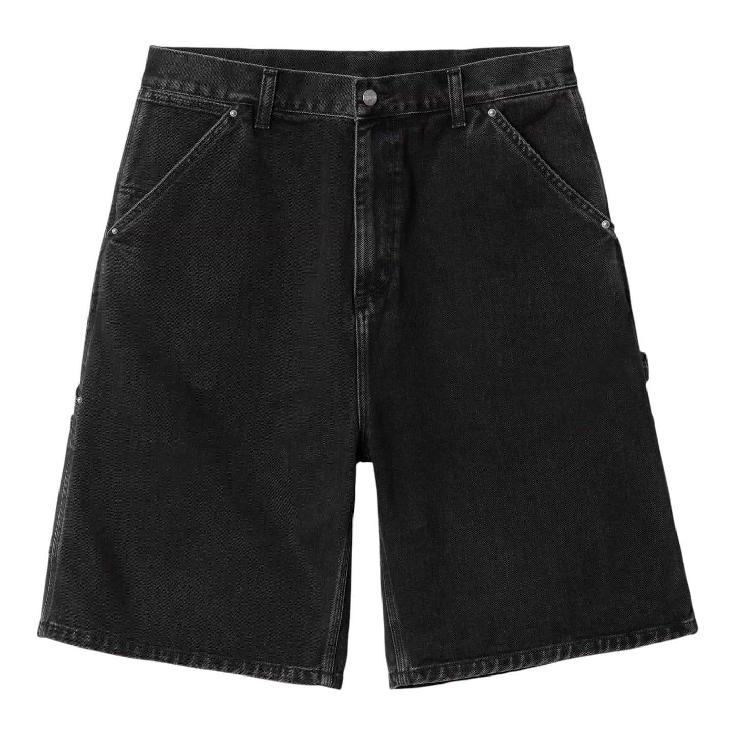 Carhartt Wip Rivet Short - Black Stone Washed - Bermuda di Carhartt Wip | Francis Concept