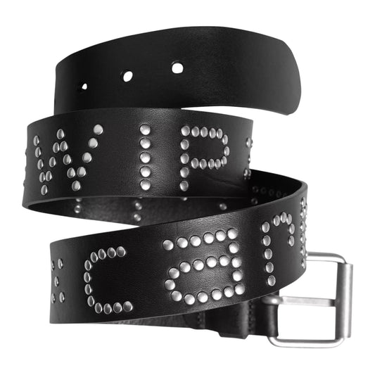 Carhartt Wip Script Studs Belt - Black / Silver - Cinture di Carhartt Wip | Francis Concept