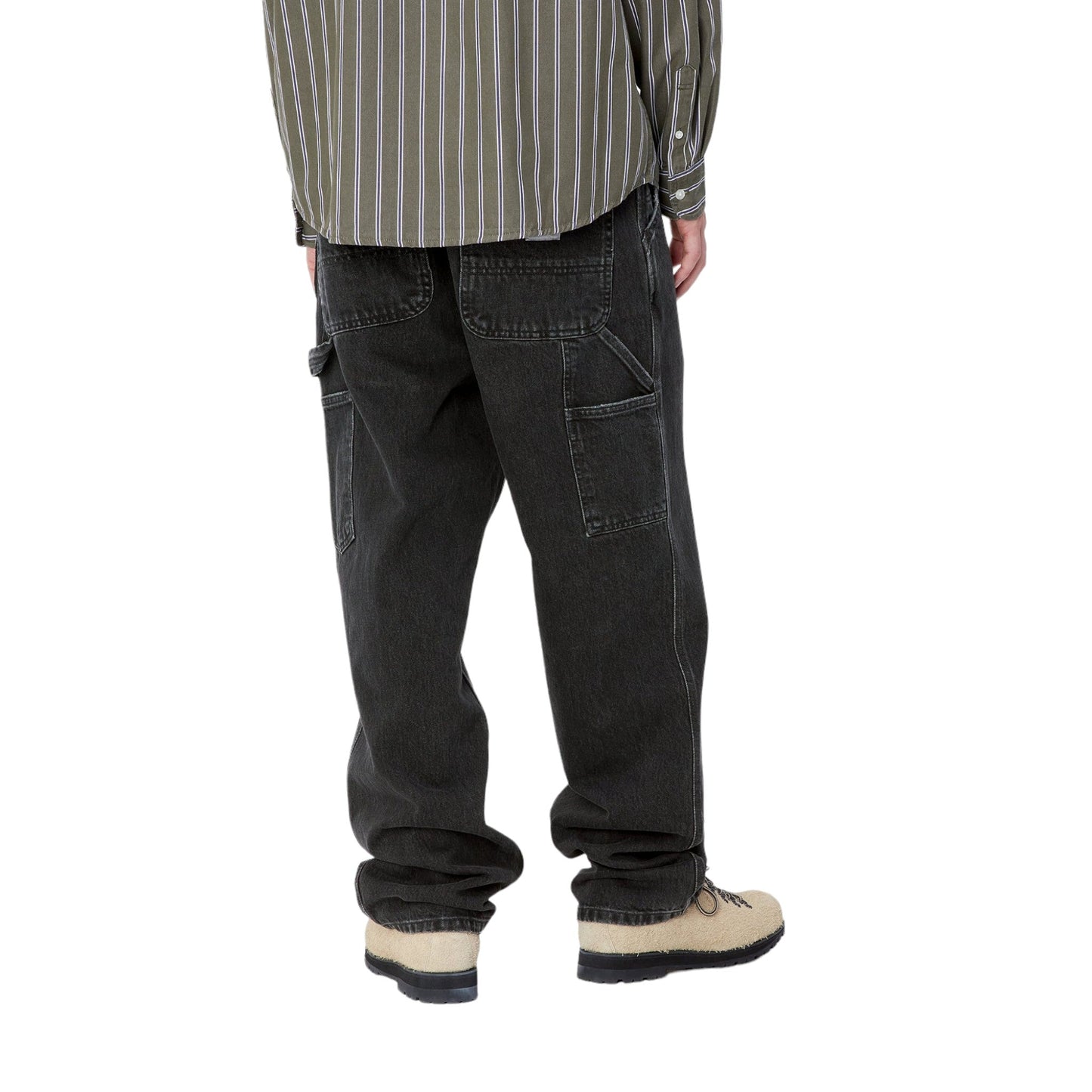 Carhartt Wip Single Knee Pant - Black stone washed - Jeans di Carhartt Wip | Francis Concept