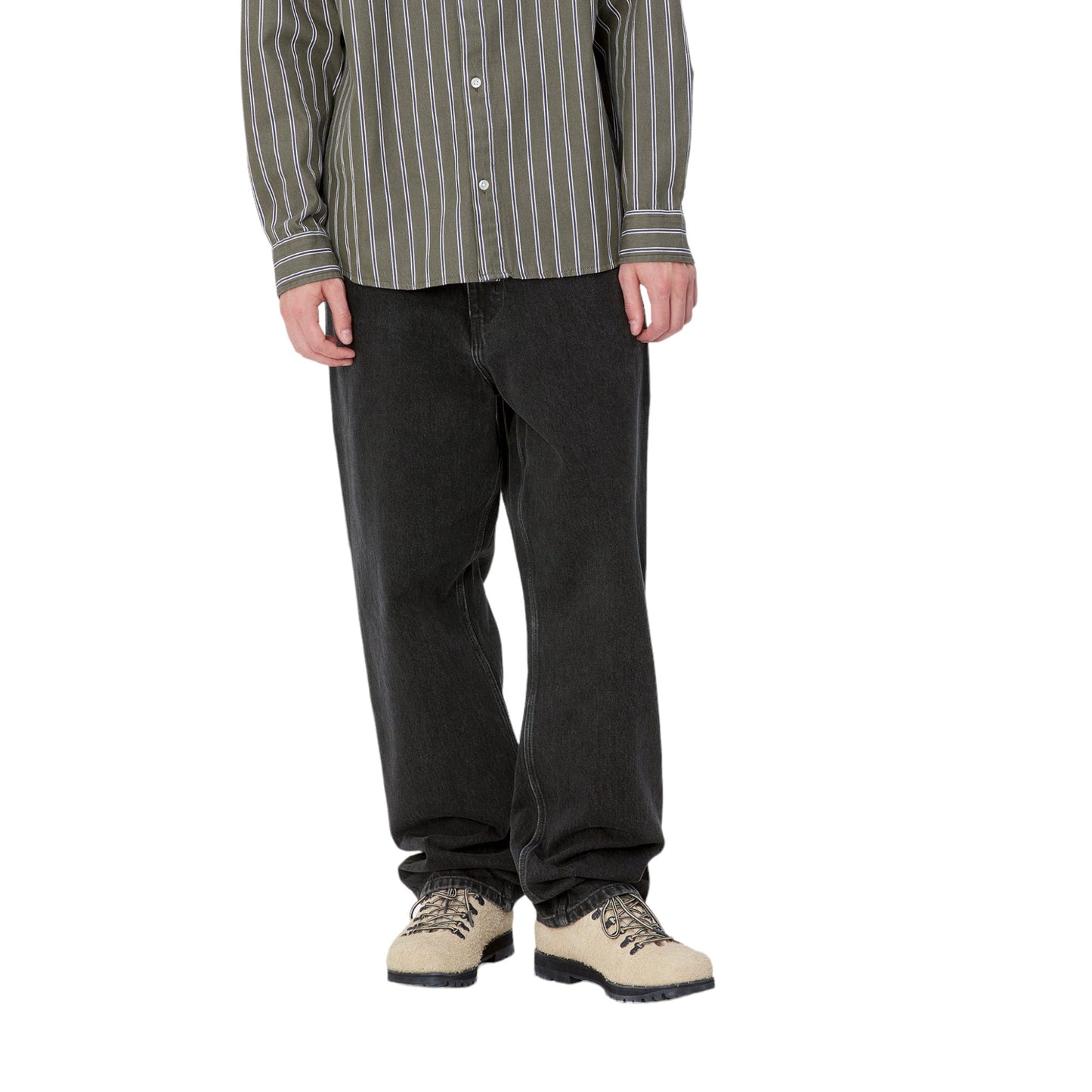 Carhartt Wip Single Knee Pant - Black stone washed - Jeans di Carhartt Wip | Francis Concept