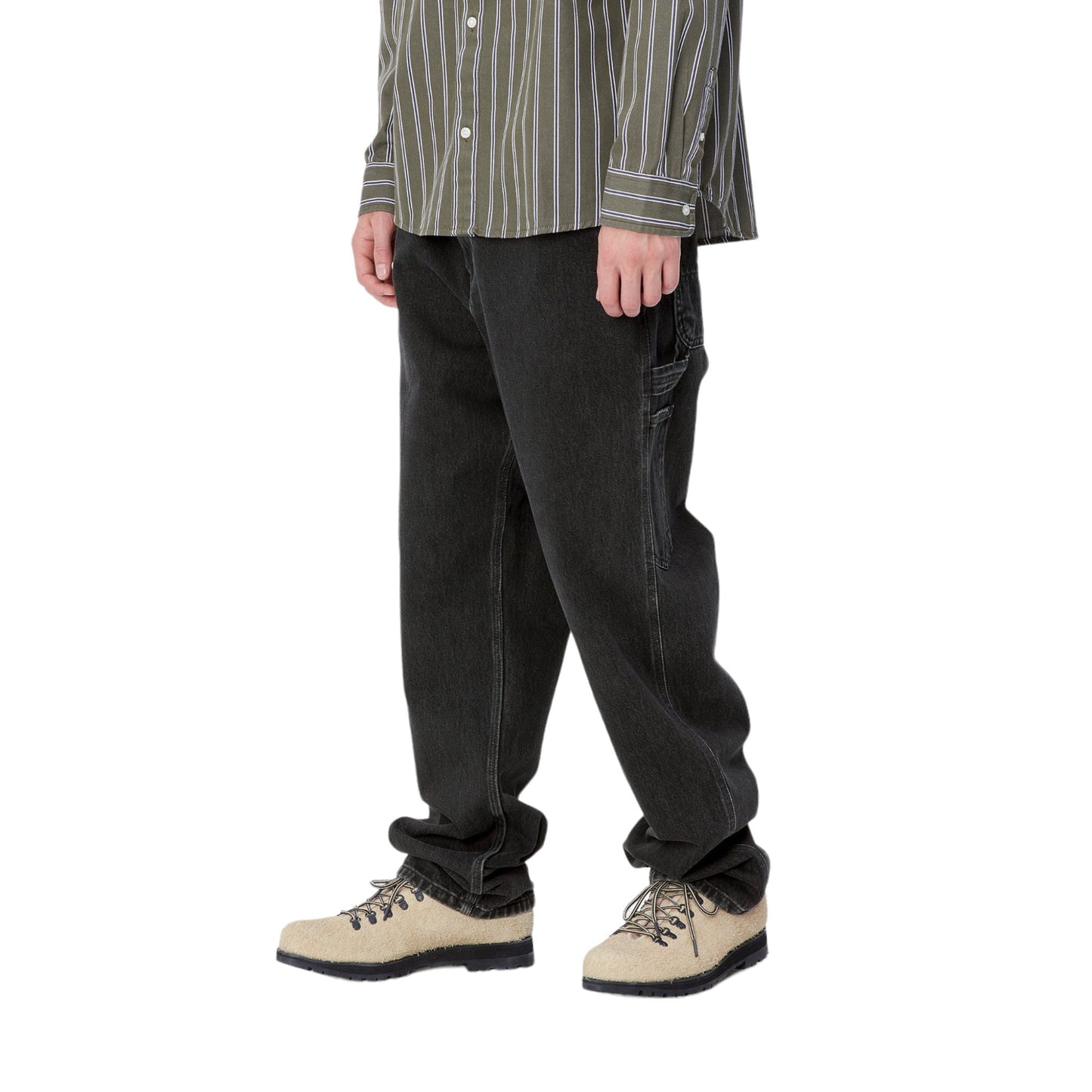 Carhartt Wip Single Knee Pant - Black stone washed - Jeans di Carhartt Wip | Francis Concept