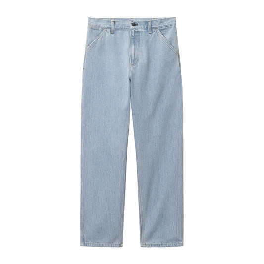Carhartt Wip Single Knee Pant - Blue havy stone bleached - Pantaloni di Carhartt Wip | Francis Concept
