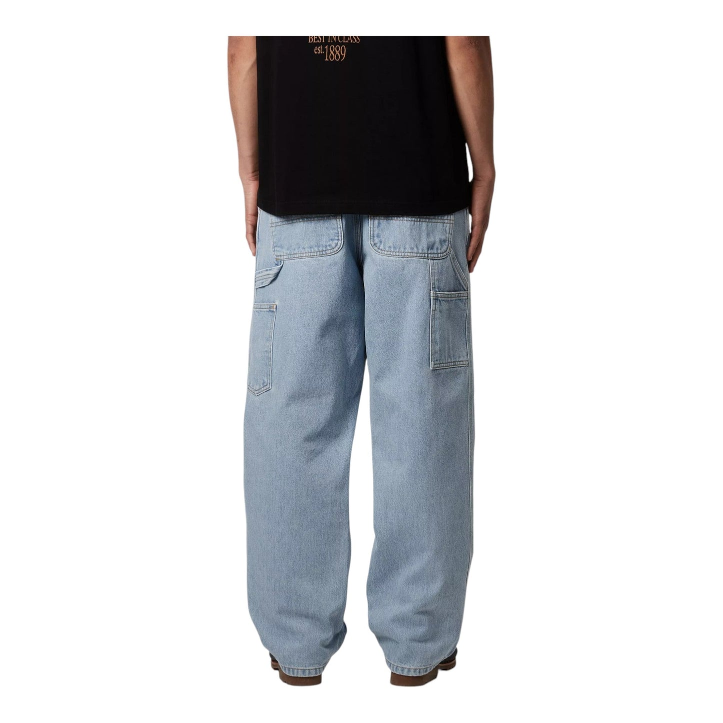 Carhartt Wip Single Knee Pant - Blue Heavy Stone Bleached - Pantaloni di Carhartt Wip | Francis Concept