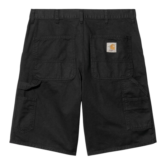 Carhartt Wip Single Knee Short - Black garment dyed - Bermuda di Carhartt Wip | Francis Concept