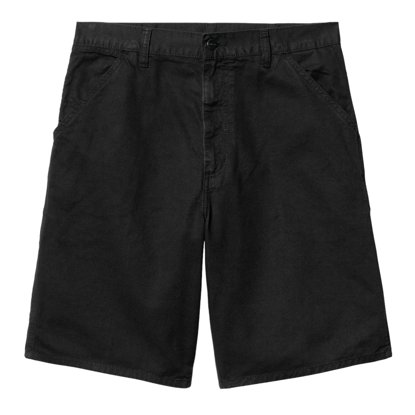 Carhartt Wip Single Knee Short - Black garment dyed - Bermuda di Carhartt Wip | Francis Concept