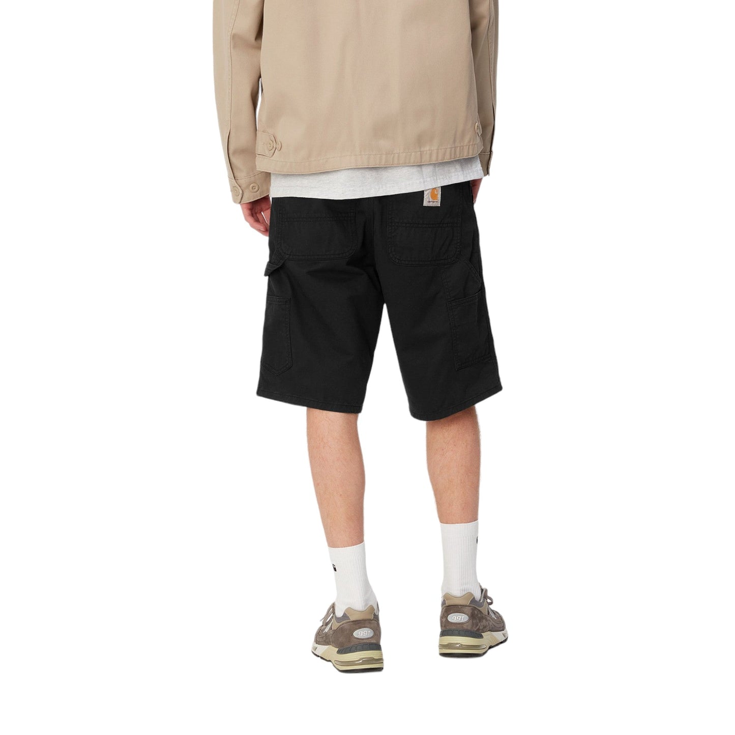 Carhartt Wip Single Knee Short - Black garment dyed - Bermuda di Carhartt Wip | Francis Concept