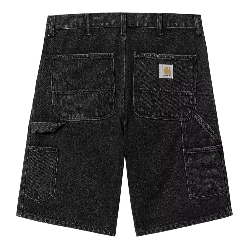 Carhartt Wip Single Knee Short - Black Stone Washed - Bermuda di Carhartt Wip | Francis Concept