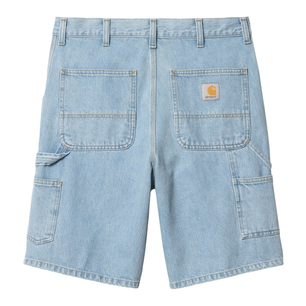 Carhartt Wip Single Knee Short - Blue Heavy Stone Bleached - Bermuda di Carhartt Wip | Francis Concept