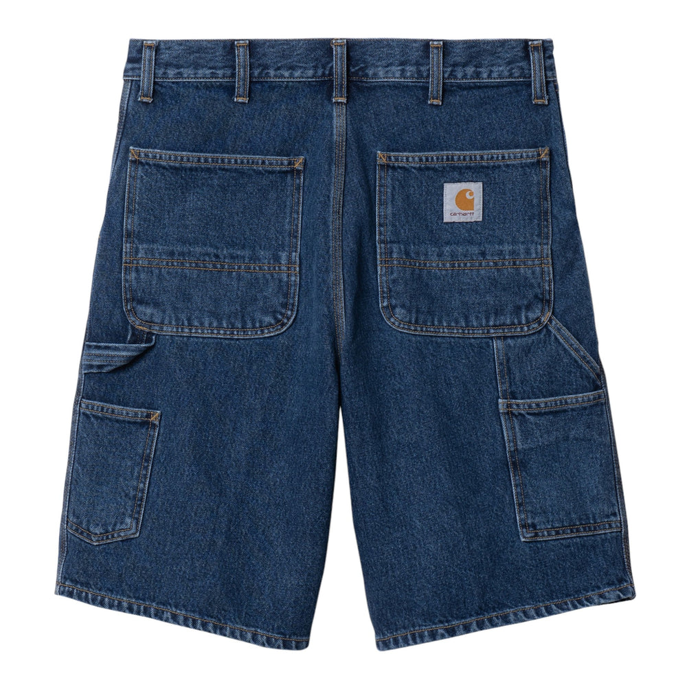 Carhartt Wip Single Knee Short - Blue Stone Washed - Bermuda di Carhartt Wip | Francis Concept