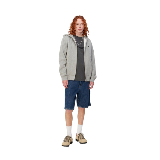 Carhartt Wip Single Knee Short - Blue Stone Washed - Bermuda di Carhartt Wip | Francis Concept