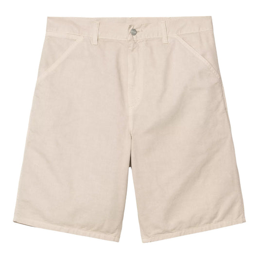Carhartt Wip Single Knee Short - Fleur De Sel Garment Dyed - Bermuda di Carhartt Wip | Francis Concept